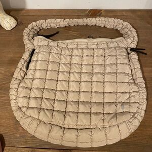 Free People Quilted Tan Bag